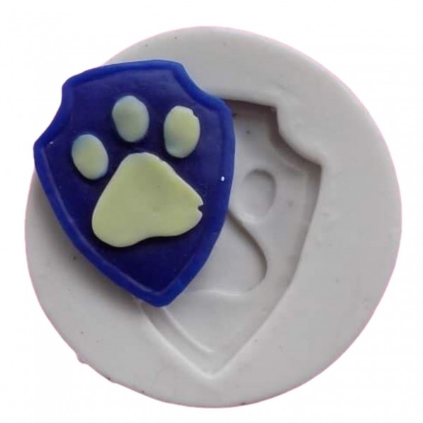 Molde De Silicone Escudo Patinhas Molde Para Confeitaria Molde Para Biscuit 103