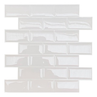 Pastilha Adesiva Resinada Tijolinho Branco Kit 4 Placas em Oferta na Shopee