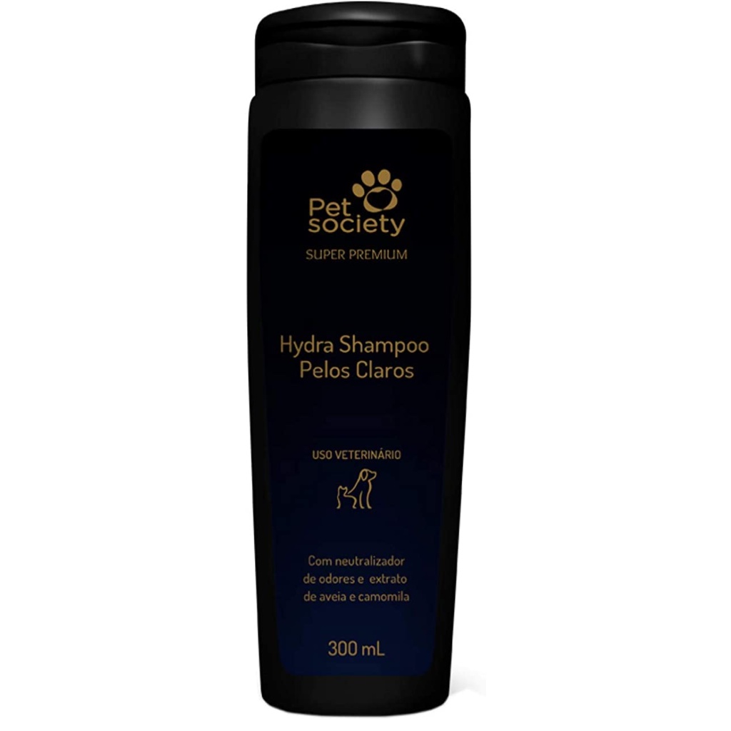 Shampoo Branqueador Pelos Claros Cachorros e gatos Pet Society em Oferta na Shopee