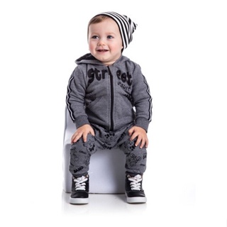 Roupa De Bebê Menino Conjunto Moletom Capuz Dinossauro Frio em Oferta na Shopee