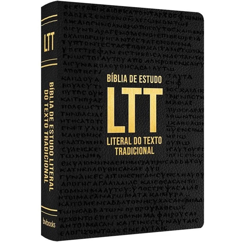 Bíblia de Estudo Literal do Texto Tradicional | LTT | Capa Luxo Preta em Oferta na Shopee