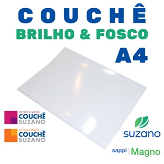 Papel Couchê Brilho e Fosco A4 (Suzano e Magno) Melhor Qualidade Impossível! em Oferta na Shopee