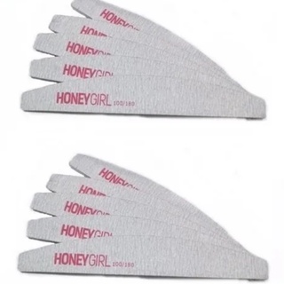 10 Lixas Bananão Vermelha Honey Girl Unha Em Gel 100/180