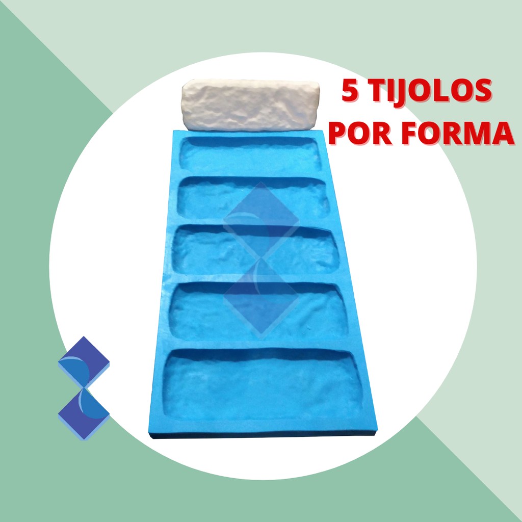 Forma 100% Silicone Molde Mosaico Gesso Tijolos Brick