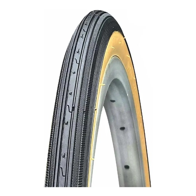 Pneu Bike Kenda Aro 27 X 1.1/4 Caloi 10 Monark Antiga Com Faixa Amarela