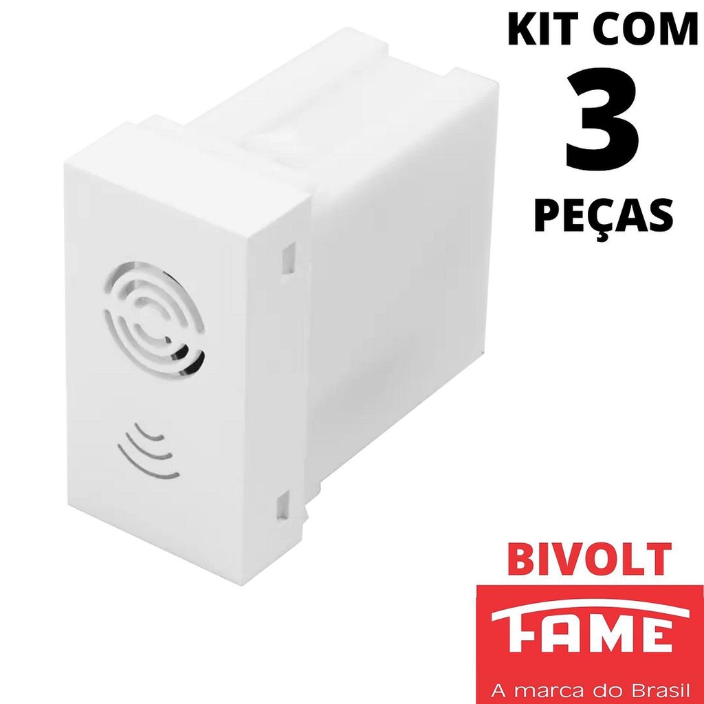 3un Módulo De Cigarra Bivolt Serie Modulare, Evidence, Blanc Mais FAME