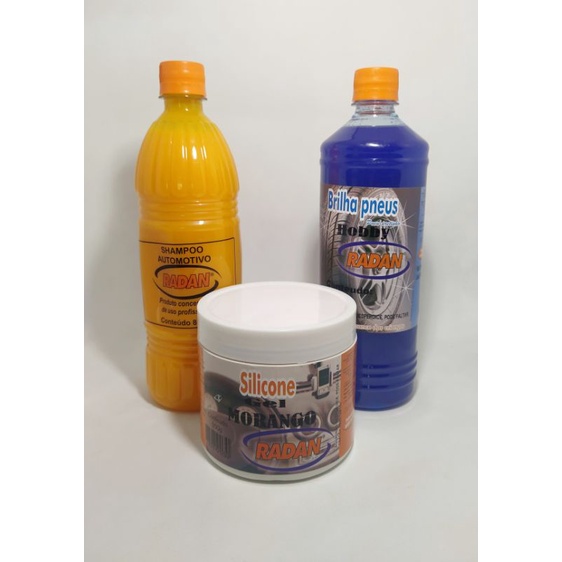 Shampoo Automotivo Cera Brilha Pneus Silicone Gel o Melhor Kit Automotivo