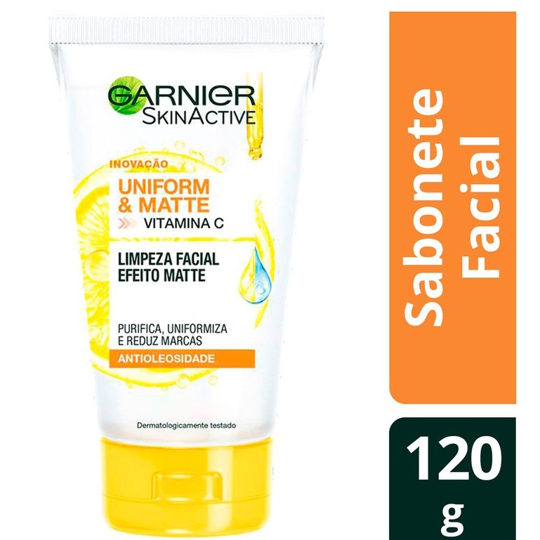 Gel De Limpeza Facial Garnier Skinactive Uniform Matte Antioleosidade Vitamina C G Shopee