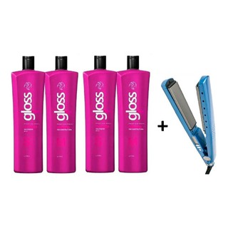 2 Kits Fox Gloss Escova Progressiva + Prancha De Brinde!! em Oferta na Shopee