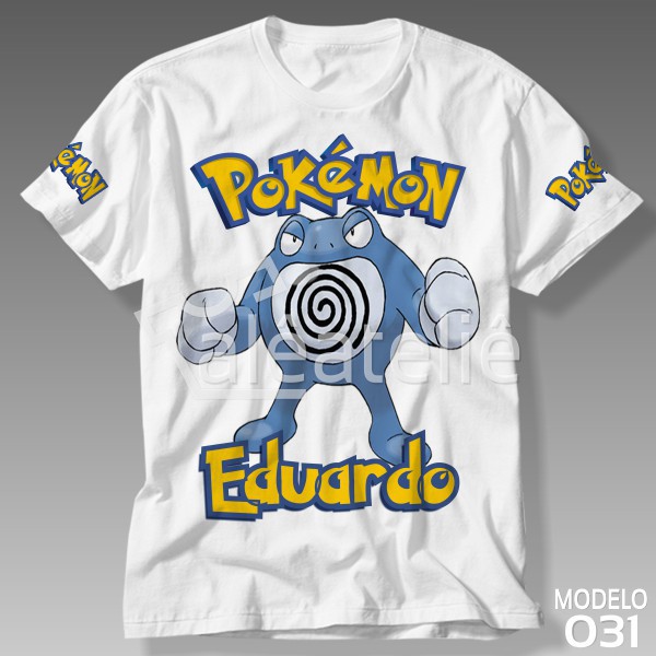 Camiseta Poliwrath Pokemon Go Pokebola Jogo Game Infantil Adulto Personalizada