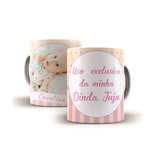Caneca Personalizada Dinda ou Dindo com Foto em Oferta na Shopee
