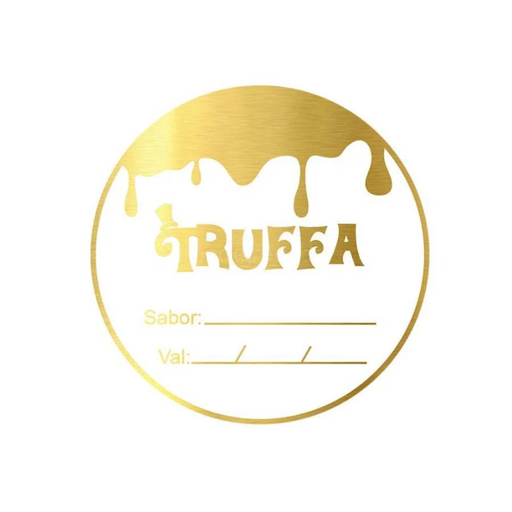 Adesivo "Truffa Wonka" com Validade - Ref. 2008 - Hot Stamping - Dourado - 1 unidade Pct. c/ 50 unds. - Stickr - Rizzo - Stationery