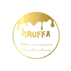 Adesivo "Truffa Wonka" com Validade - Ref. 2008 - Hot Stamping - Dourado - 1 unidade Pct. c/ 50 unds. - Stickr - Rizzo