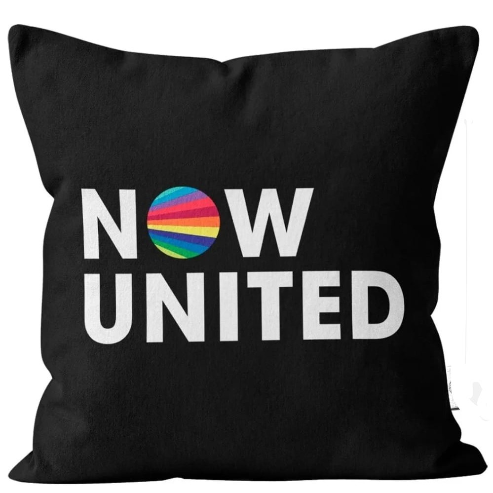 almofada now united preta 40X40 CM
