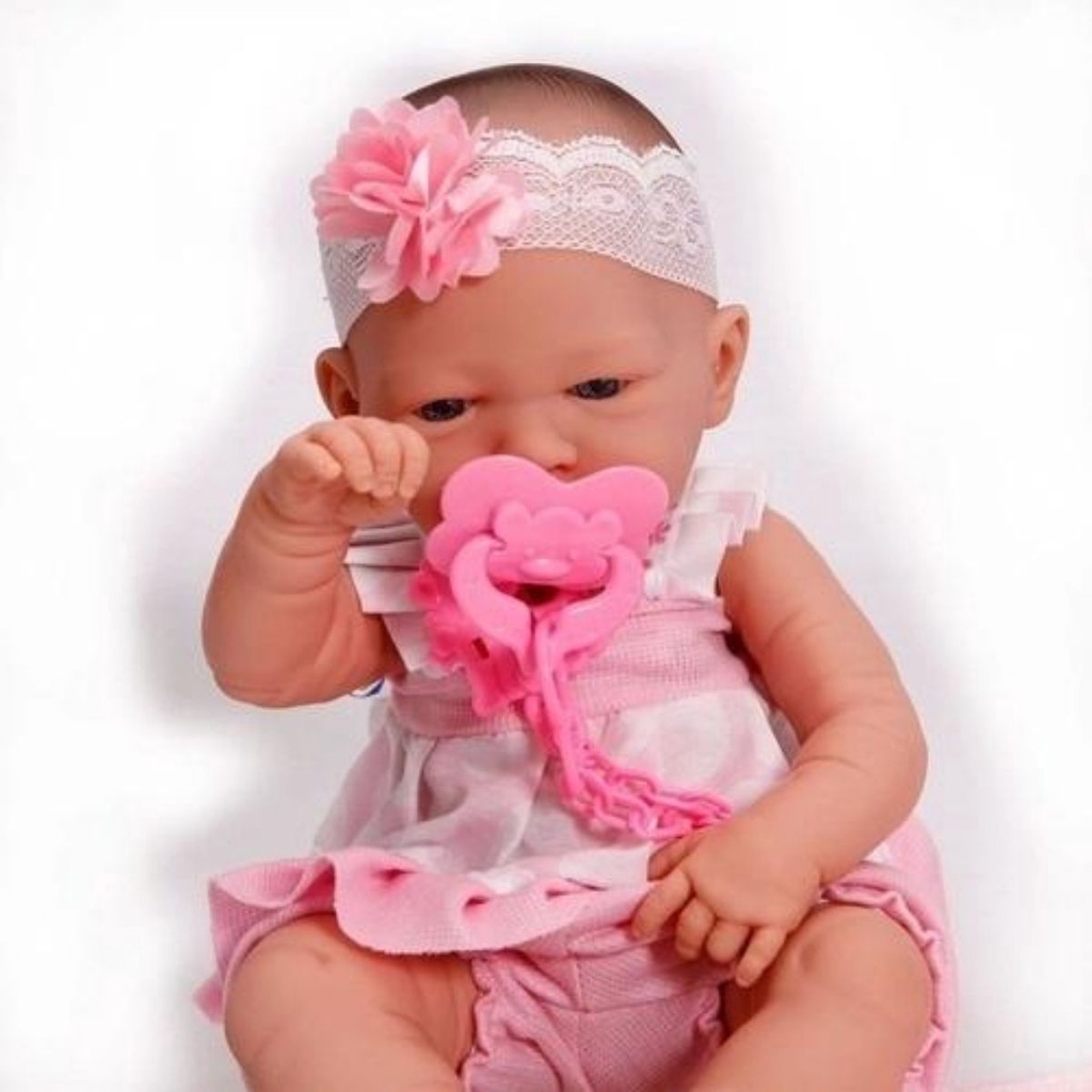 Boneca Infantil Baby NINOS 37cm IGUAL BEBÊ Verdade Certidão de Nascimento Chupeta e Manta de Bebê Brinquedos Cotiplás