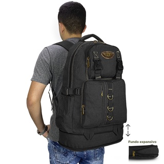Mochila Masculina 50l Litros Em Lona Ideal Viagens Uso Diário Pronta Entrega em Oferta na Shopee