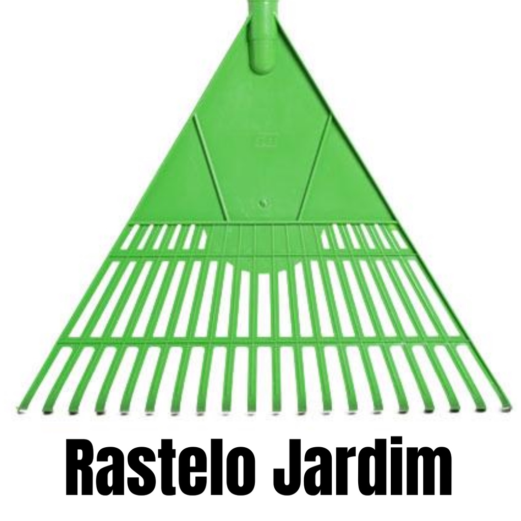 Vassoura Rastelo De Jardim Plástico Folhas Grama Sem Cabo verde