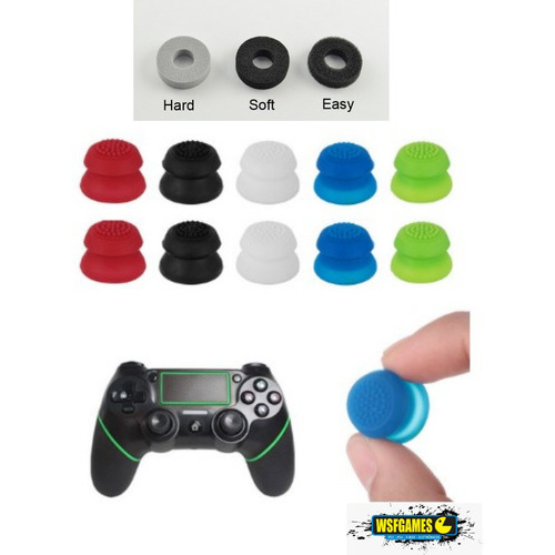 Par de Grip Extensor Cogumelo + 03 Control Shot Espuma Ps2 Ps3 Ps4 Ps5