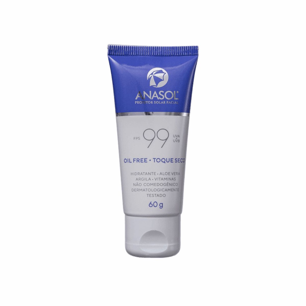 Protetor Solar Facial FPS 99 Toque Seco 60g - Anasol