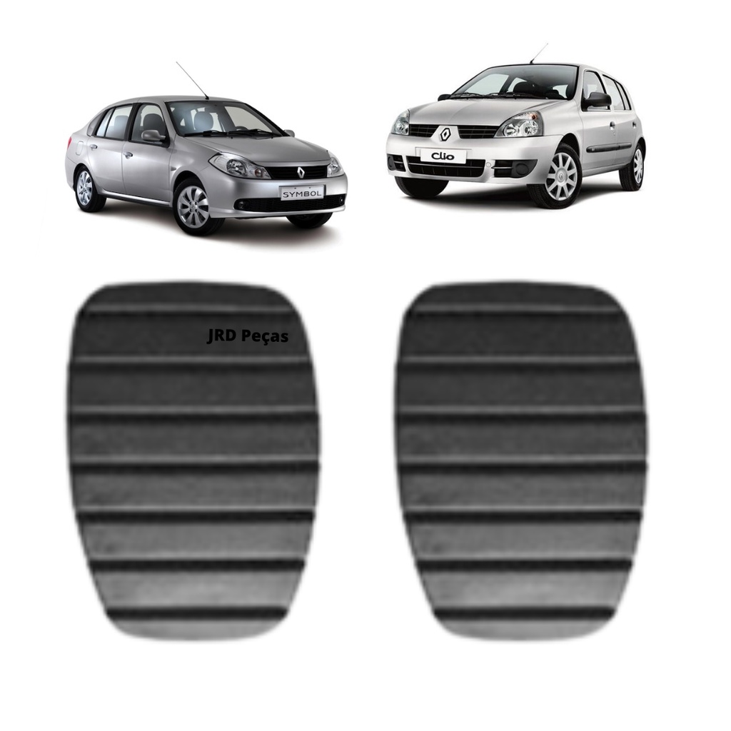 Kit Capa Pedal Renault Clio Megane Kangoo Symbol Freio Embreagem em Oferta na Shopee