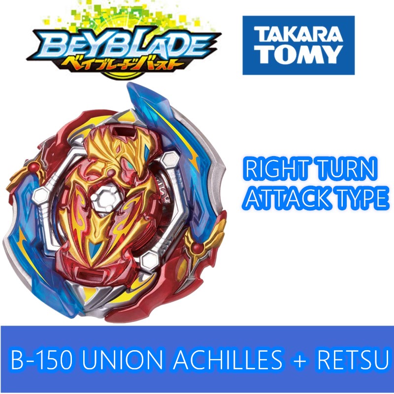 Genuíno TOMY BEYBLADE BOOSTER B-150 ACHILLES De União + RETSU Spinning Top Toys