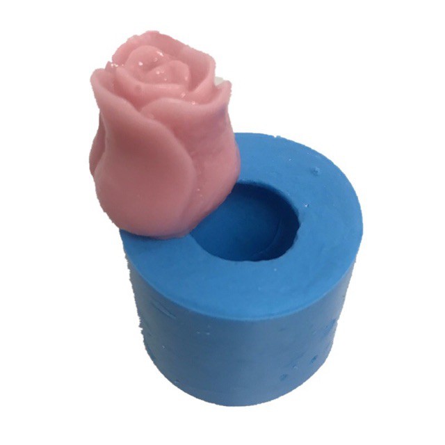 Molde de Silicone - Botão de Rosa Sabonete Resina Vela Biscuit Organite