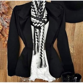 Blazer Moda Feminino Acinturado Neoprene Social Roupas Femininas novo inverno
