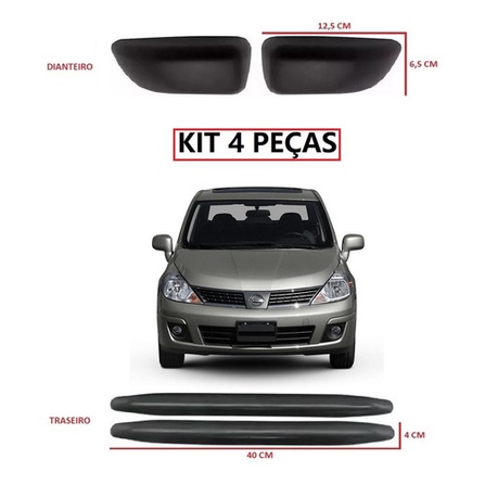 Kit Protetor Borracha Parachoque Nissan Tiida