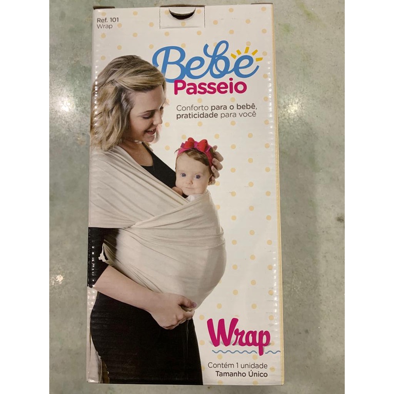 Canguru Wrap Sling Bebê Carregador Carrier Enxoval Passeio