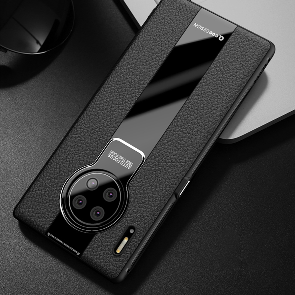 Luxo Litchi Veias Silicone Caso De Telefone Para Huawei Companheiro 30 Pro 20x80 70 60 Pintura TPU Capa Coque