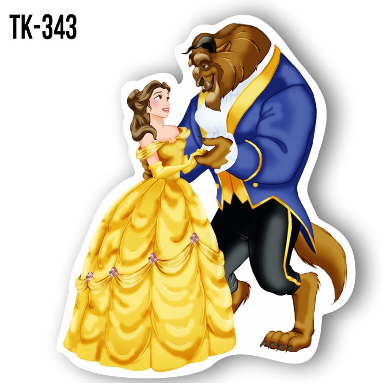 Adesivo Disney - A Bela E A Fera Sticker 10x10cm | Shopee Brasil