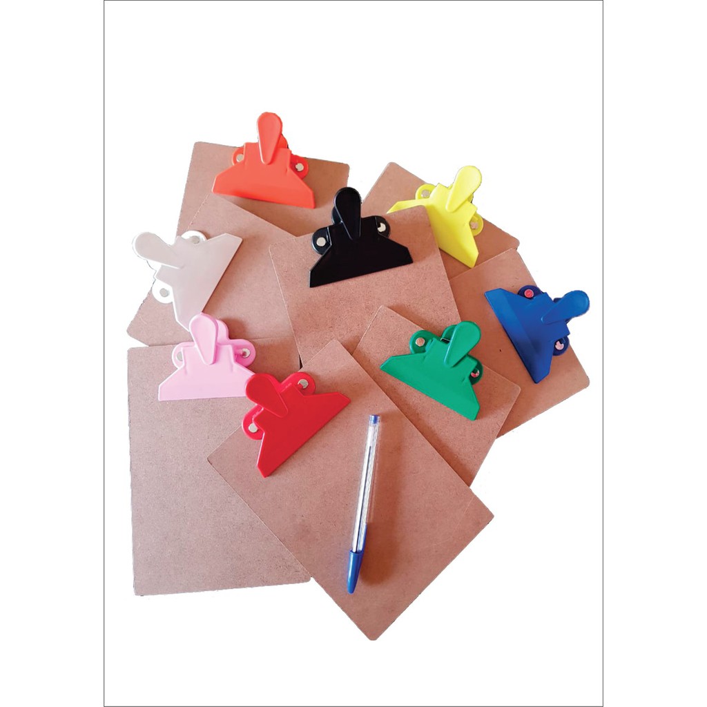10 Mini Pranchetas Mdf 148x210mm Com Porta Caneta