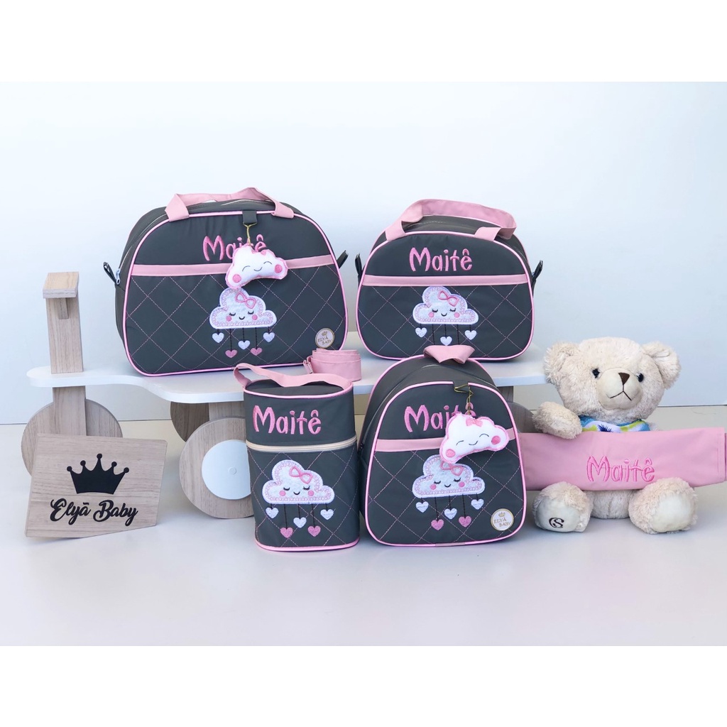 Bolsa Maternidade Personalizada Nuvem Chuva de Benção