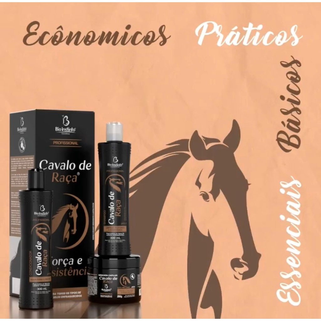 Kit para crescer cabelo Cavalo De Raca anti queda | Shopee Brasil