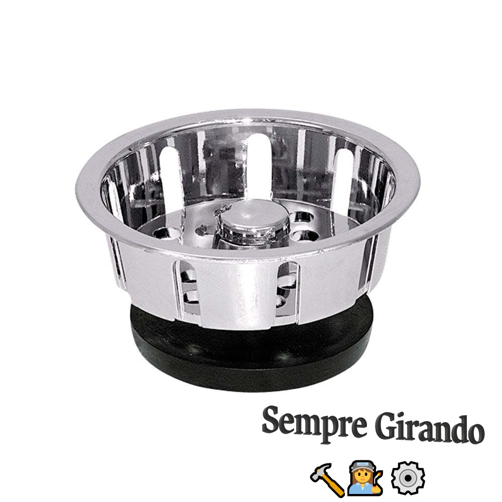 Cesta para Válvula Plástico Cromado 3.1/2" Americana