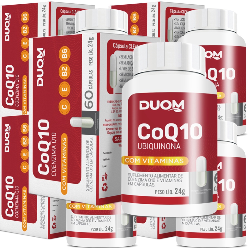KIT 5 COENZIMA Q10 UBIQUINONA ENRIQUECIDA COM VITAMINAS TOTAL 300 CÁPSULAS – MALTTA NUTRITION