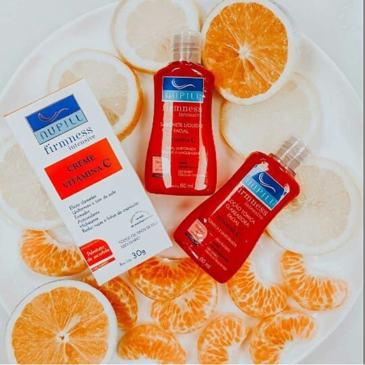 Kit Facial Nupill Firmness Intensive Sabonete líquido 60ml + loção tônica facial 60ml + creme vitamina c 30g
