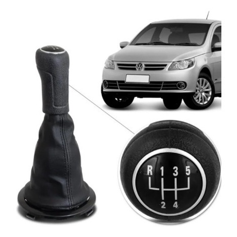 Manopla Bola Coifa Câmbio Gol Voyage G5 G6 2009 A 2016 Preto