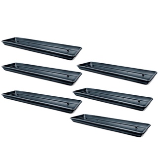 Prato Para Jardineira Floreira Preto 35cm Nutriplan Kit 6