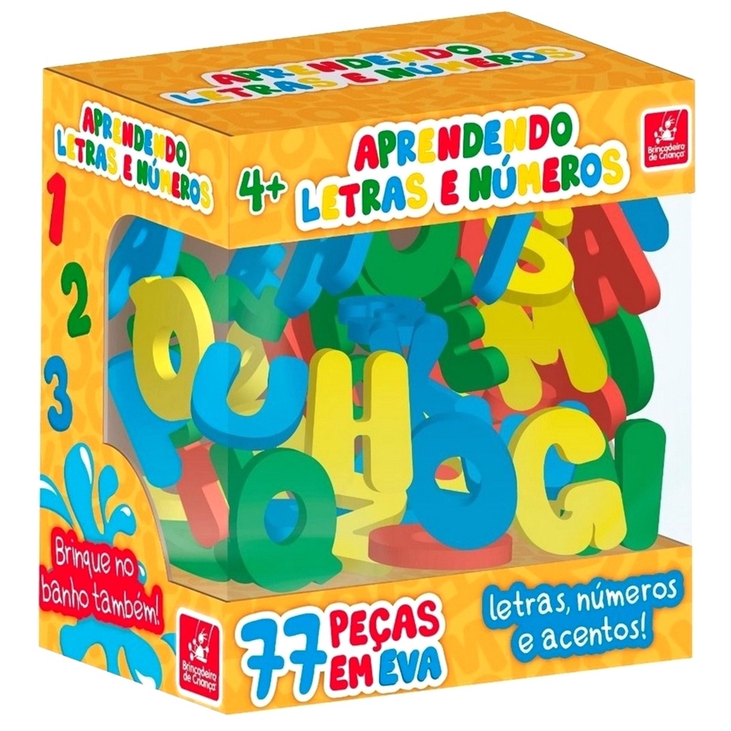 Letras E Numeros Em Eva 77 Pecas - Brincadeira De Crianca | Shopee Brasil