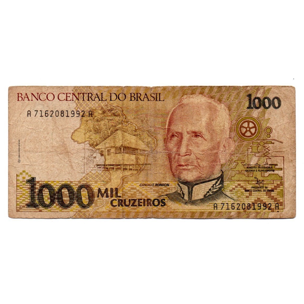 1000 Cruzeiros Cândido Rondon C218 Bc Cédula Antiga