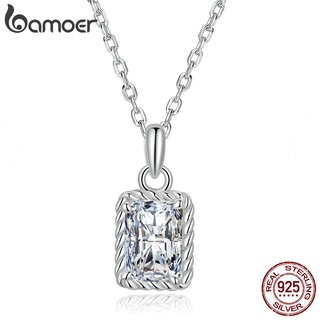 Colar Bamoer Pingente De Corrente De Clavícula Gem S925 Para Mulheres Homens Joias Acessórios