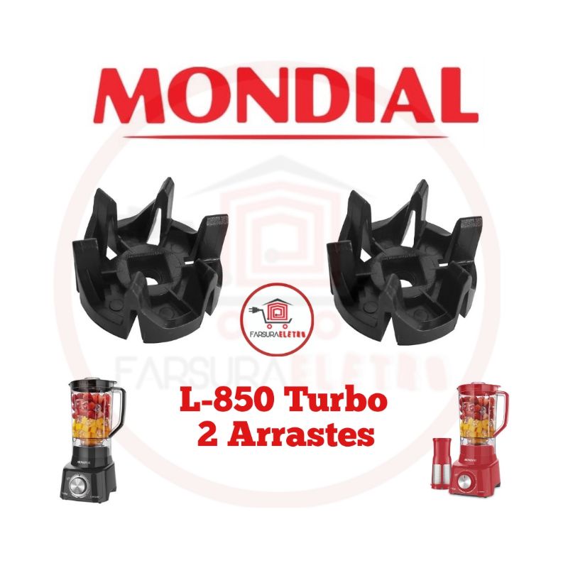 2x Arraste Acoplamento do Copo Liquidificador Mondial Turbo L-850