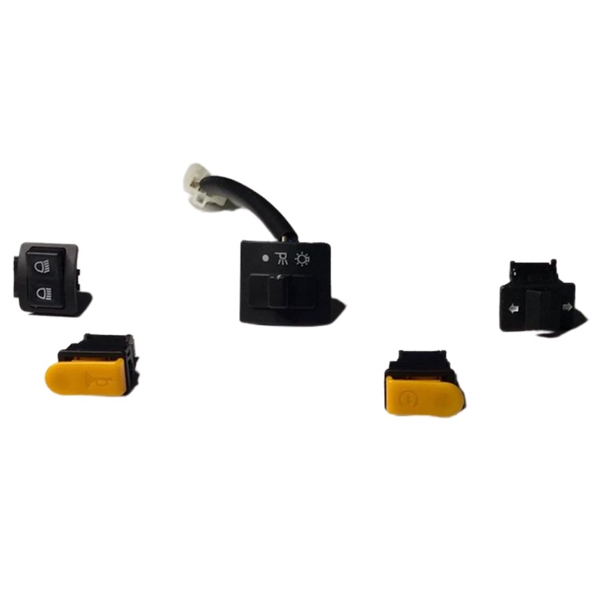 Jogo de Interruptor botões buzina farol farol alto e baixo partida elétrica e sinaleira Da JET 50 cc Shineray