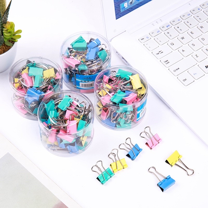 40 Peças Clipe De Papel Para Material De Escritório/Grampo De Cauda Escolar 5545 5546 em Oferta na Shopee
