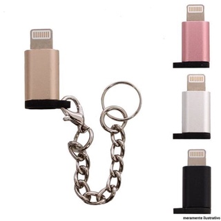 Adaptador Para iPhone Otg Micro Usb Com Chaveiro