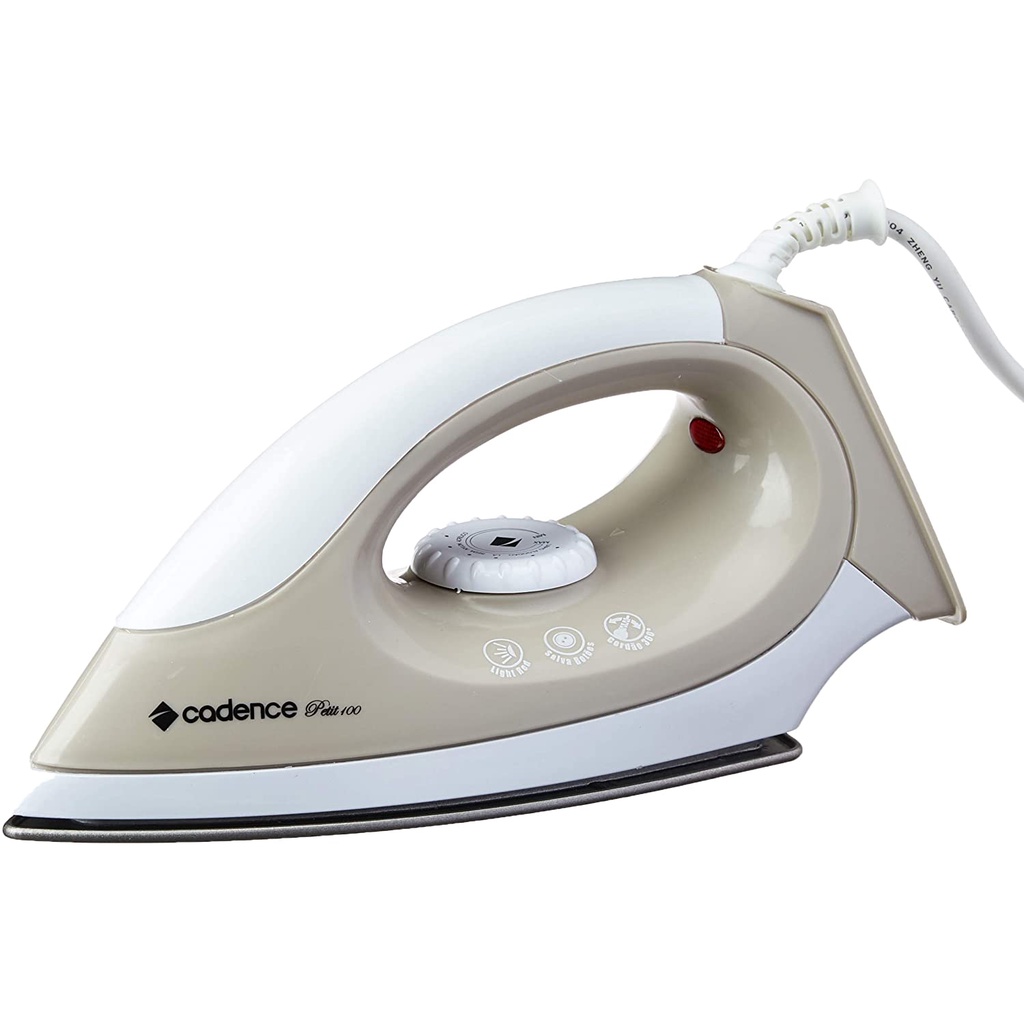 Ferro de Passar Roupa a Seco Cadence branco Potente Antiaderente 220v