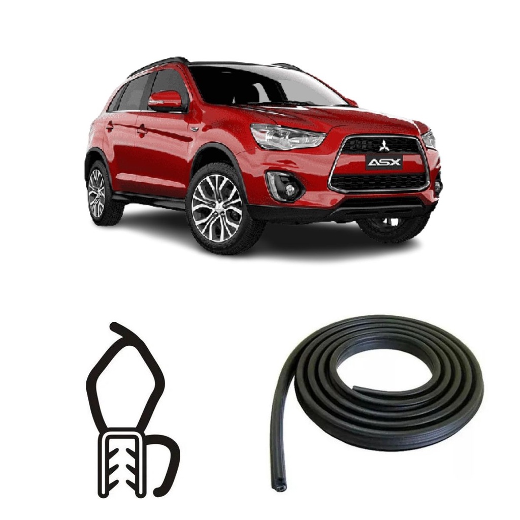 BORRACHA DO PORTA MALAS PRETA COM ABA MITSUBISHI ASX em Oferta na Shopee