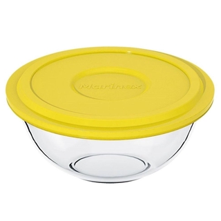 Tigela De Vidro Marinex Plus Litros Com Tampa Amarelo Shopee Brasil