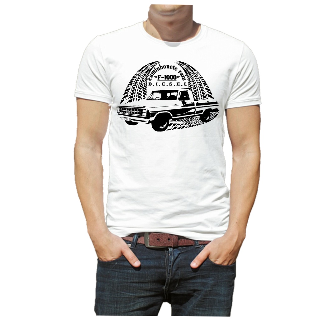Camiseta masculina caminhonete raiz F1000 ford
